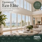 Fauxwood Eco Elite Plantation Shutters Gold Coast Award Carpets Gold Coast