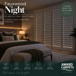 Fauxwood Night Plantation Shutters